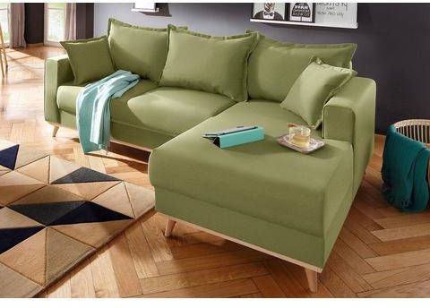 Home affaire Hoekbank EDINA ook in katoenmix overtrekstof, in scandinavische stijl