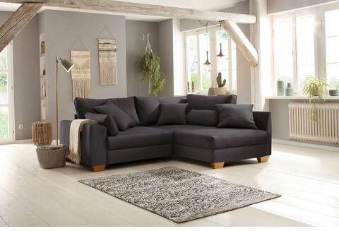 Home affaire Hoekbank Helena naar keuze met slaapfunctie, binnenvering, losse kussens, ook met cord bekleding