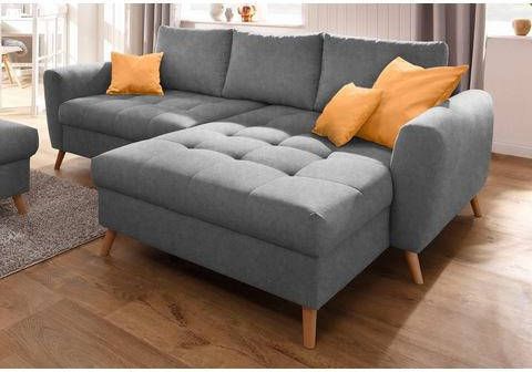 Home affaire Hoekbank Jordsand met fijne stiksels en vele losse kussens