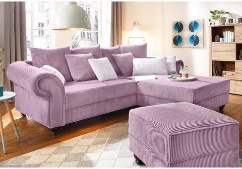 Home affaire Hoekbank King Henry met binnenvering, in casual bekleding en vele kussens