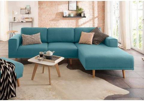 Home affaire Hoekbank Lasse in scandinavische stijl met houten poten