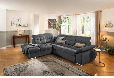 Home affaire Hoekbank Lotus luxe met afsluitende ottomane in vele varianten