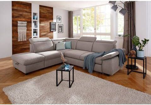 Home affaire Hoekbank Mauritius met ottomane, met hoofdsteun en armleuningverstelling, naar keuze met slaapfunctie en bedkist