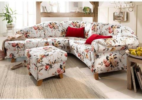 Home affaire Hoekbank Mayfair met binnenvering, met bloemmotief