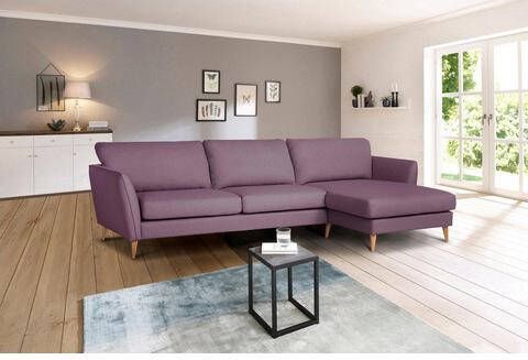 Home affaire Hoekbank Meersburg met houten voetjes