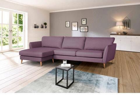 Home affaire Hoekbank Meersburg met houten voetjes