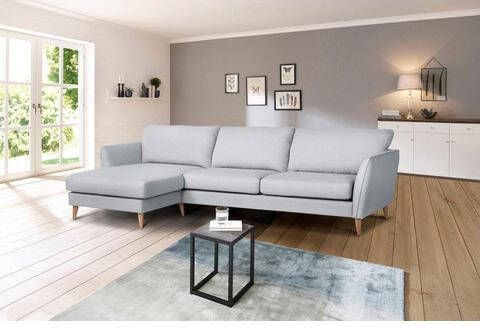 Home affaire Hoekbank Meersburg met houten voetjes