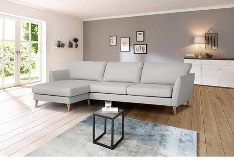 Home affaire Hoekbank Meersburg met houten voetjes