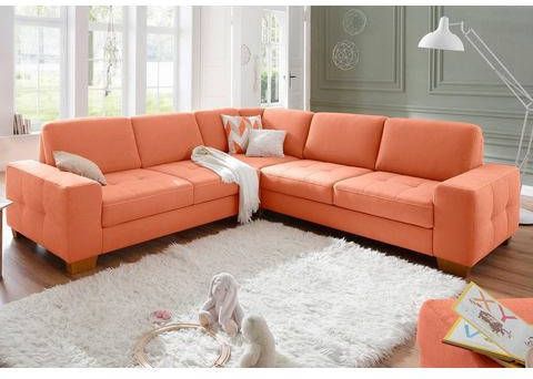 Home affaire Hoekbank Pucci met binnenvering, zitdiepteverstelling, contrastnaad