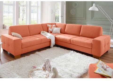 Home affaire Hoekbank Pucci met binnenvering, zitdiepteverstelling, contrastnaad