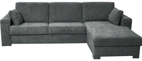 Home affaire Hoekbank Roma "L" Bedfunctie, met vering, lattenbodem en echte matras. Om uit te klappen in hoge kwaliteit met bedkist, Afmeting liggend ca 163x198 cm, met 2 sierkussen