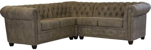 Home affaire Hoekbank Rysum Chesterfield look, gelijkbenig