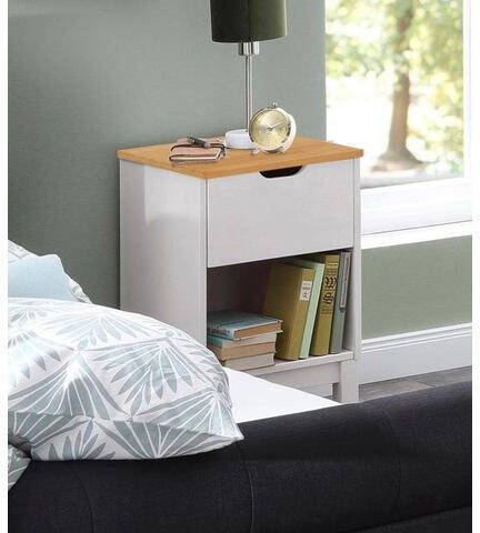 Home affaire Nachtkastje Post van mooi massief grenenhout, met opbergmogelijkheid door de lade, breedte 38 cm