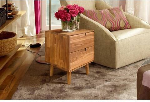Home affaire Nachtkastje Scandi van massief eikenhout, met sterk oppervlak, breedte 40 cm