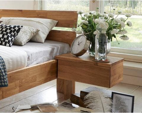 Home affaire Nachtkastje Tommy set van 2, van massief wildeikenhout, voor een mooie aanvulling op het bed(set )