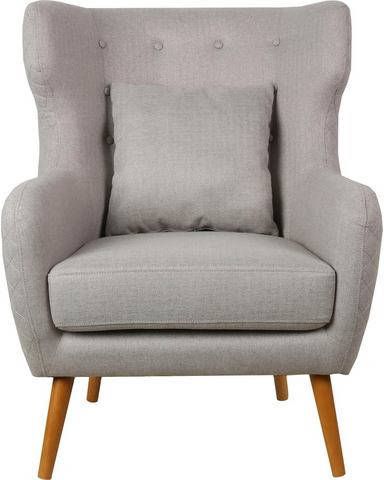 Home affaire Oorfauteuil Niebüll met chique capitonnage in de rugleuning en stiksels aan de achterkant