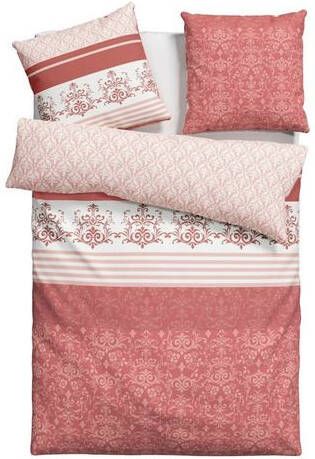 Home affaire Overtrekset Rocco dekbedovertrek met ornamenten, Made in Green gecertificeerd Linonkwaliteit, design ornamenten(2 delig )