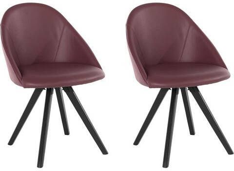 Home affaire Stoel LOTOS LOTOS Bekleding van echt leer en frame van eiken massief hout(set, 2 stuks )