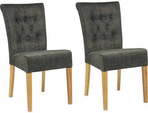 Home affaire Stoel Queen Eetkamerstoel met capitonnage, set van 2, 4 of 6(set )