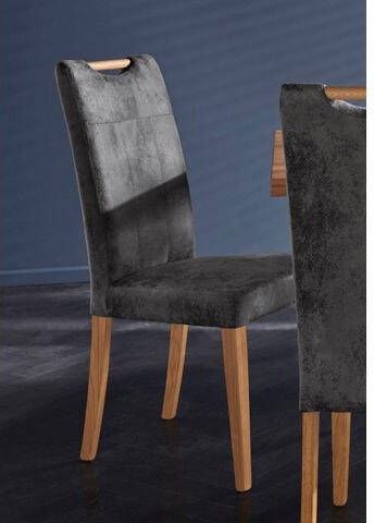 Home affaire Stoel Roberta Bekleed met robuust microvezel(set, 2 stuks )