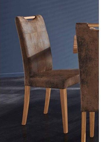 Home affaire Stoel Roberta Bekleed met robuust microvezel(set, 2 stuks )