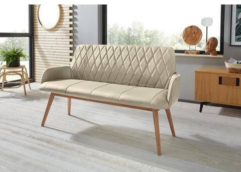 Home affaire Zitbank Brest Rugleuning met ruitstiksel