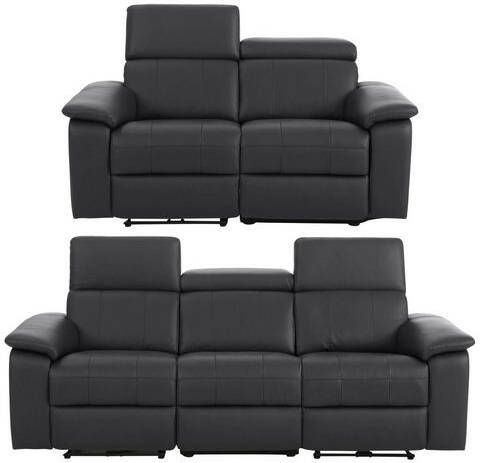 Home affaire Zithoek Binado Naar keuze met handmatige of elektrische relaxfunctie met USB aansluiting, binnenveringsinterieur(set, 2 delig )