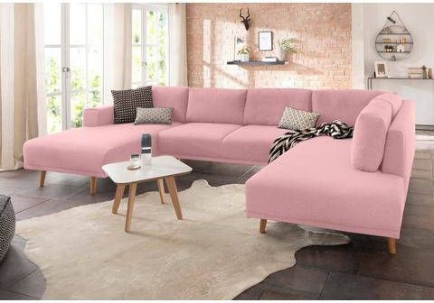 Home affaire Zithoek Lasse in scandinavische stijl met houten poten