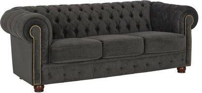 Max Winzer ® Chesterfield bank Rover met chique capitonnage, 2 zitsbank of 3 zitsbank