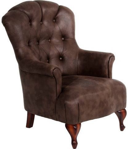 Max Winzer ® Chesterfield fauteuil Clara met elegante knoopstiksels