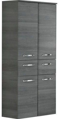 PELIPAL Halfhoge kast Quickset 328 Breedte 60 cm, metalen grepen, deurdemper, glasplateaus