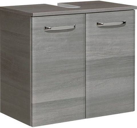 PELIPAL Wastafelonderkast Quickset 328 Breedte 60 cm, metalen greep, deurdemper, sifonuitsparing