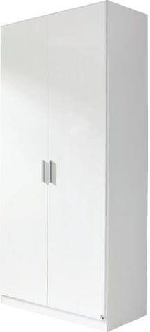 Kast CELTI 2 deuren (garderobestang) wit/hoogglans wit
