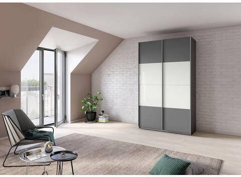 rauch Hoekkledingkast Quadra met glazen elementen