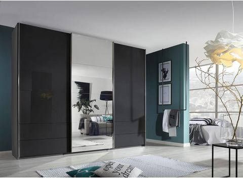 rauch Zweefdeurkast Orlando Front met glas en spiegel