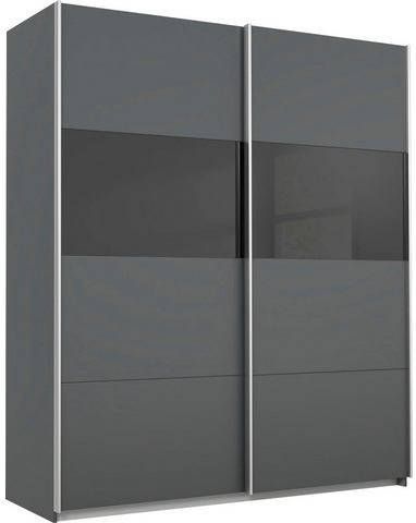 rauch Zweefdeurkast Quadra met glazen elementen