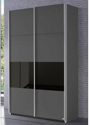 rauch Zweefdeurkast Quadra met glazen elementen