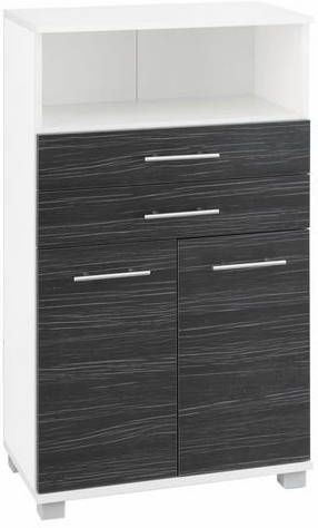 Schildmeyer Halfhoge kast Emmi Breedte 60 cm, metalen grepen, met 2 laden