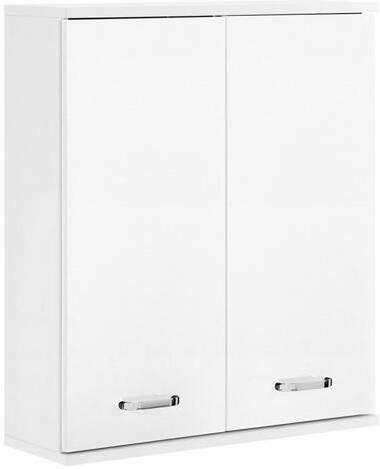 Schildmeyer Hangend kastje Colli Breedte 60 cm, badkamerkast met metalen handgrepen, praktische legplanken achter de dubbele deuren