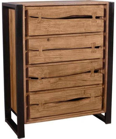 SIT Kast Live Edge van acaciahout, met markante boomstam aan de voorzijde