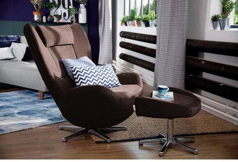 Tom Tailor Hocker TOM pure met metaal draaivoet in chroom