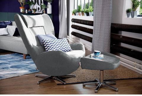 Tom Tailor Hocker TOM pure met metaal draaivoet in chroom