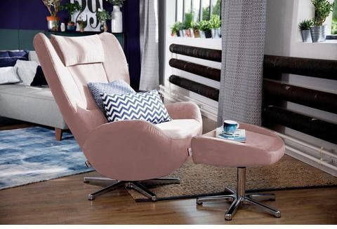 Tom Tailor Hocker TOM pure met metaal draaivoet in chroom