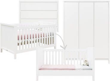 bopita Babykamer Corsica 3 delig 70 x 140 cm cabriolet wit