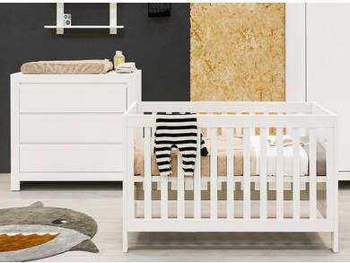 Bopita Thijn 2-delige Babykamer Bed Commode Wit