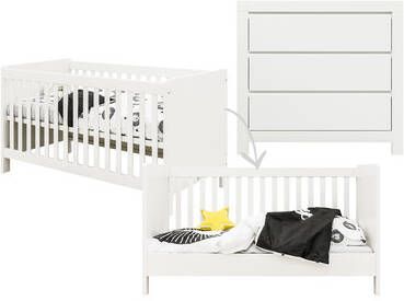 bopita Babykamer Thijn 2 delig ombouwbaar 70 x 140 cm wit