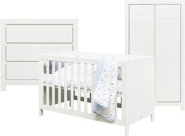 Bopita 3 delige babykamer Thijn met horizontale groeven Wit Thijn grooves