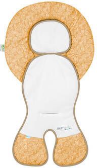 odenwä, lder autostoelhoes Babycool white leaves mosterd