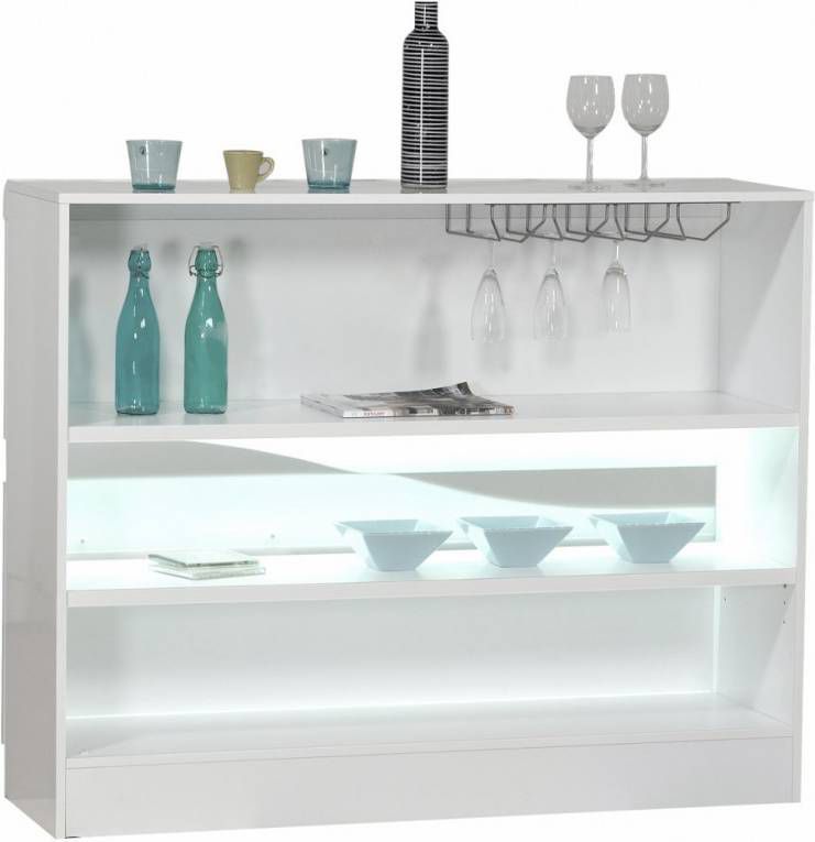 Ameubelment Barkast Ovio 125 cm breed Hoogglans wit