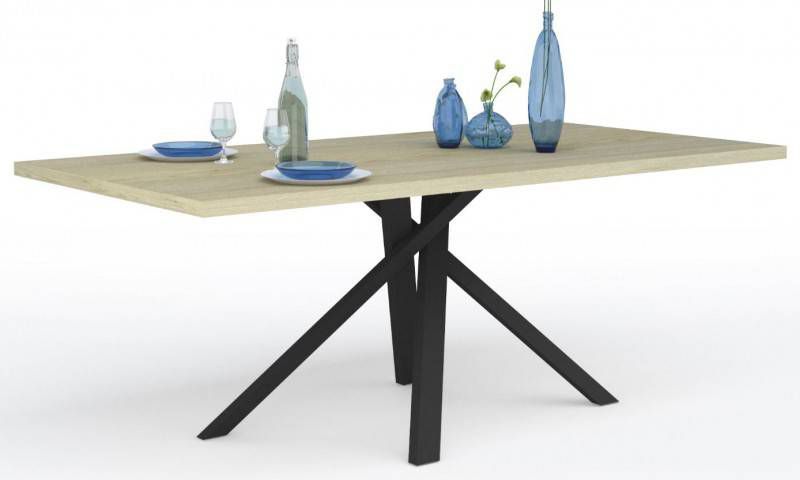 Ameubelment Eettafel Rush 200 cm breed in naturel eiken